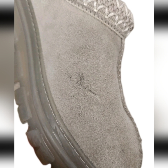 Ugg Womens Gray Tasman Clear Cozy Designer Shearling Slip-Ons Slipper 6 - Picture 13 of 15